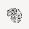 18K BVLGARI Serpenti Viper Full Pave Diamond Ring