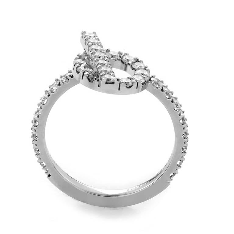 18K Finesse Diamond White Gold Hermes Ring