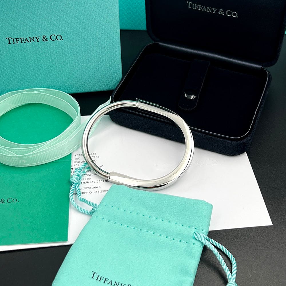 18K Tiffany Lock Bangle Bracelet