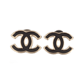 18K  Chanel Black Earrings