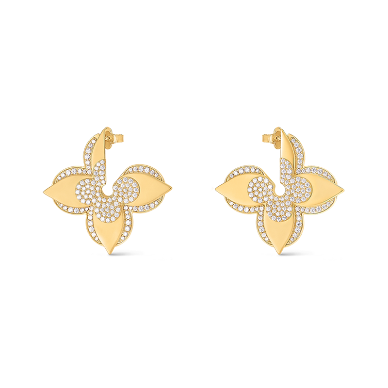 18K Louis Vuitton Medaillon Earrings