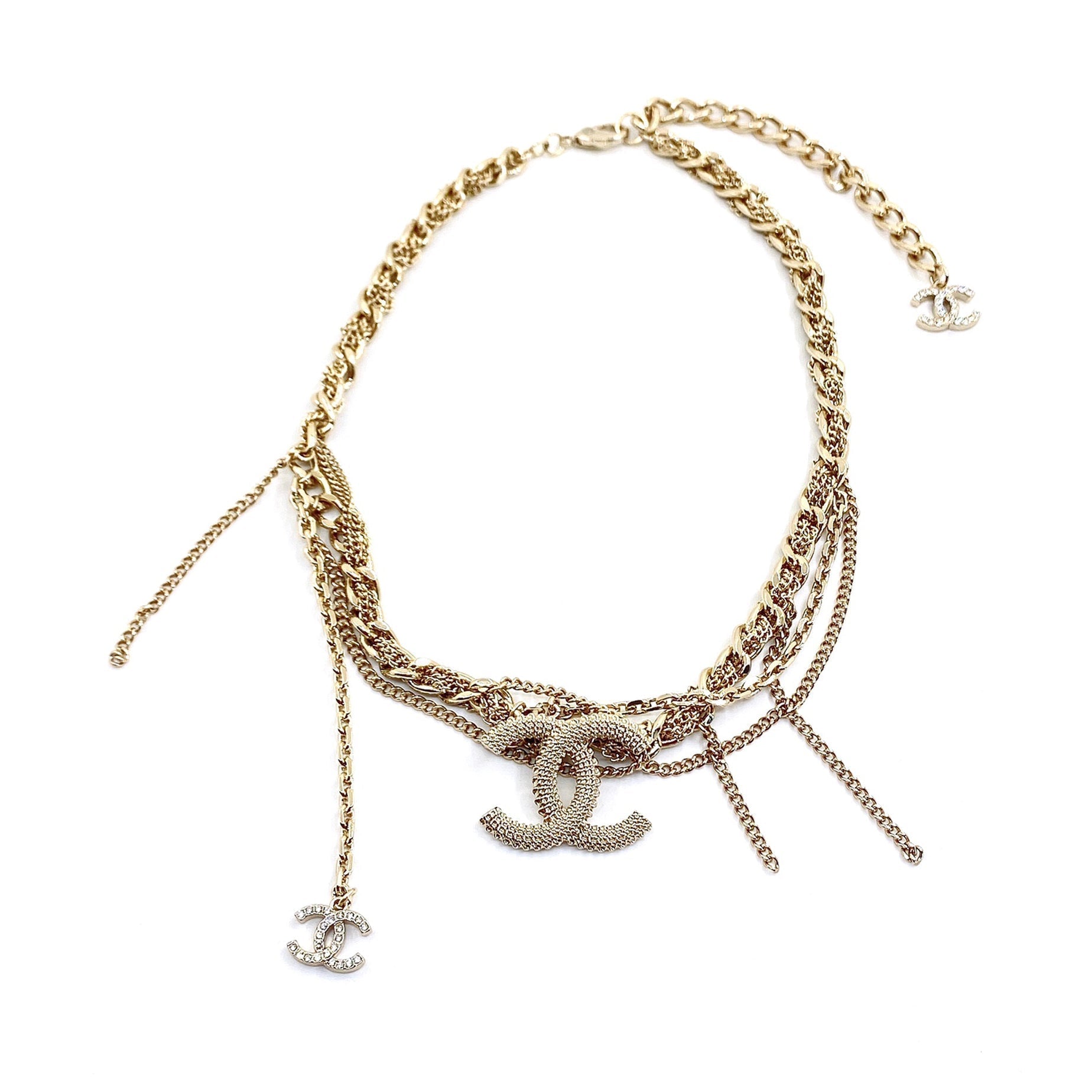 18K  Chanel Crystals Choker Necklace