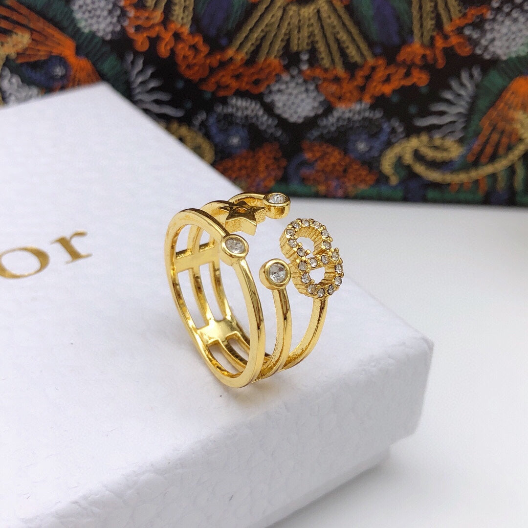 18K Dior Star Diamonds Ring