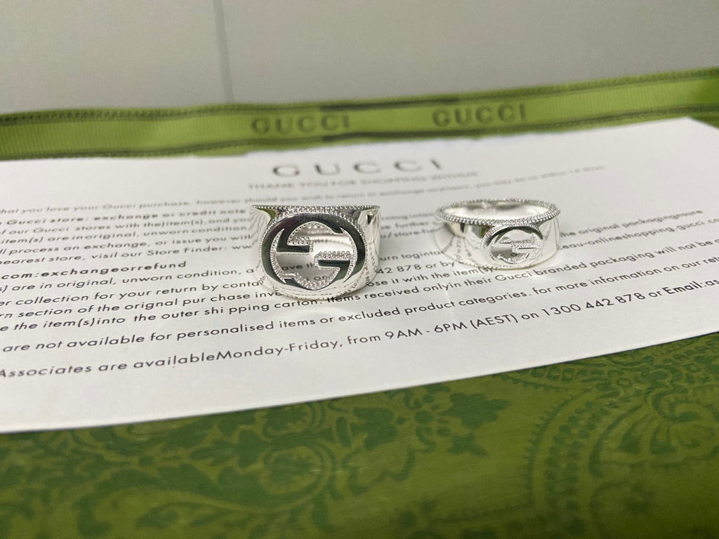 Double Gucci Interlocking Gucci Wide Ring
