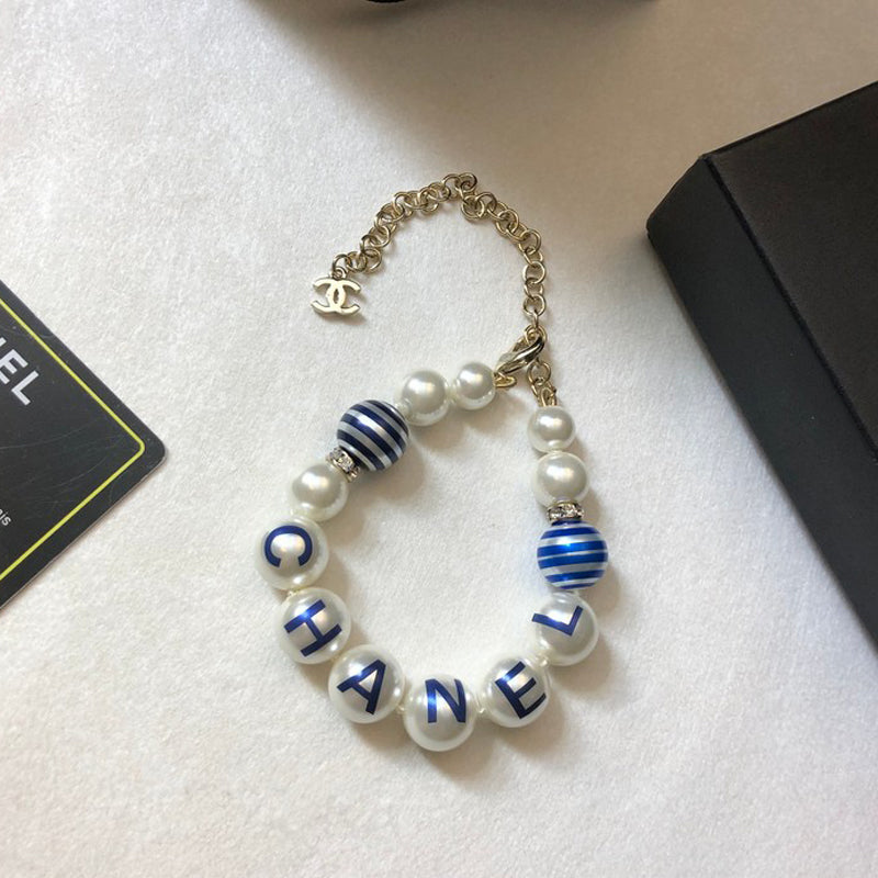 18K  Chanel Blue Pearl Bracelet