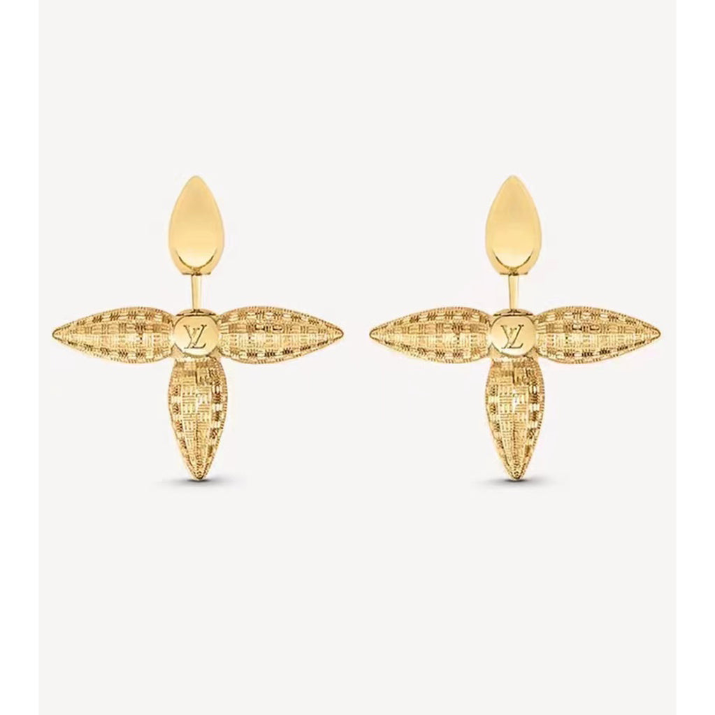 18K Louis Vuitton Louisette Stud Earrings