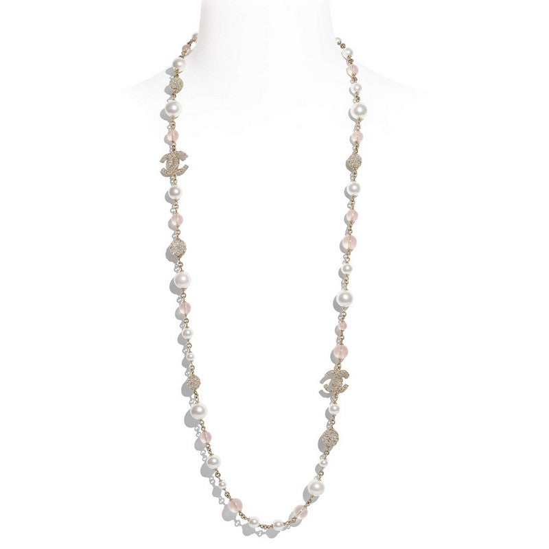 18K  Chanel Black Pearl Diamond Necklace