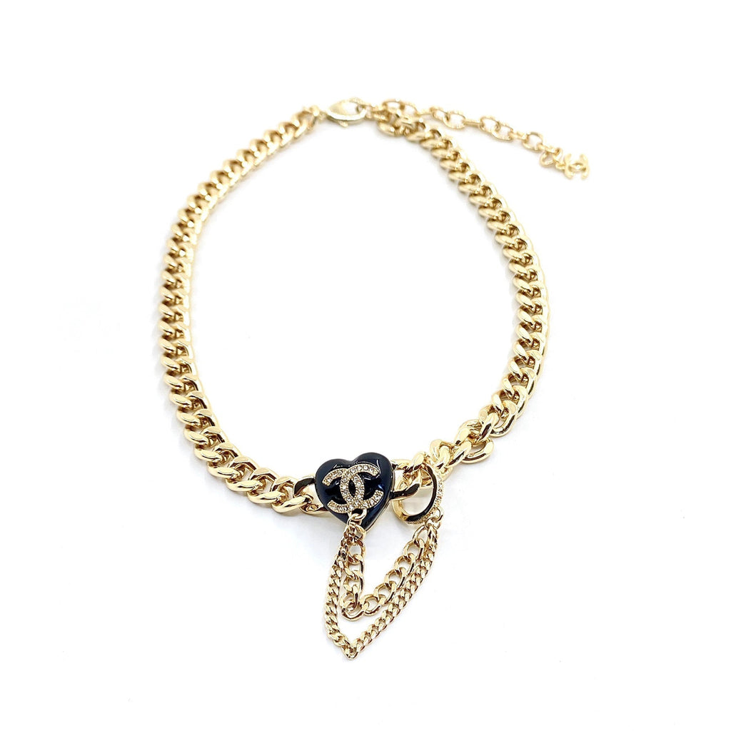 18K  Chanel Black Choker Necklace