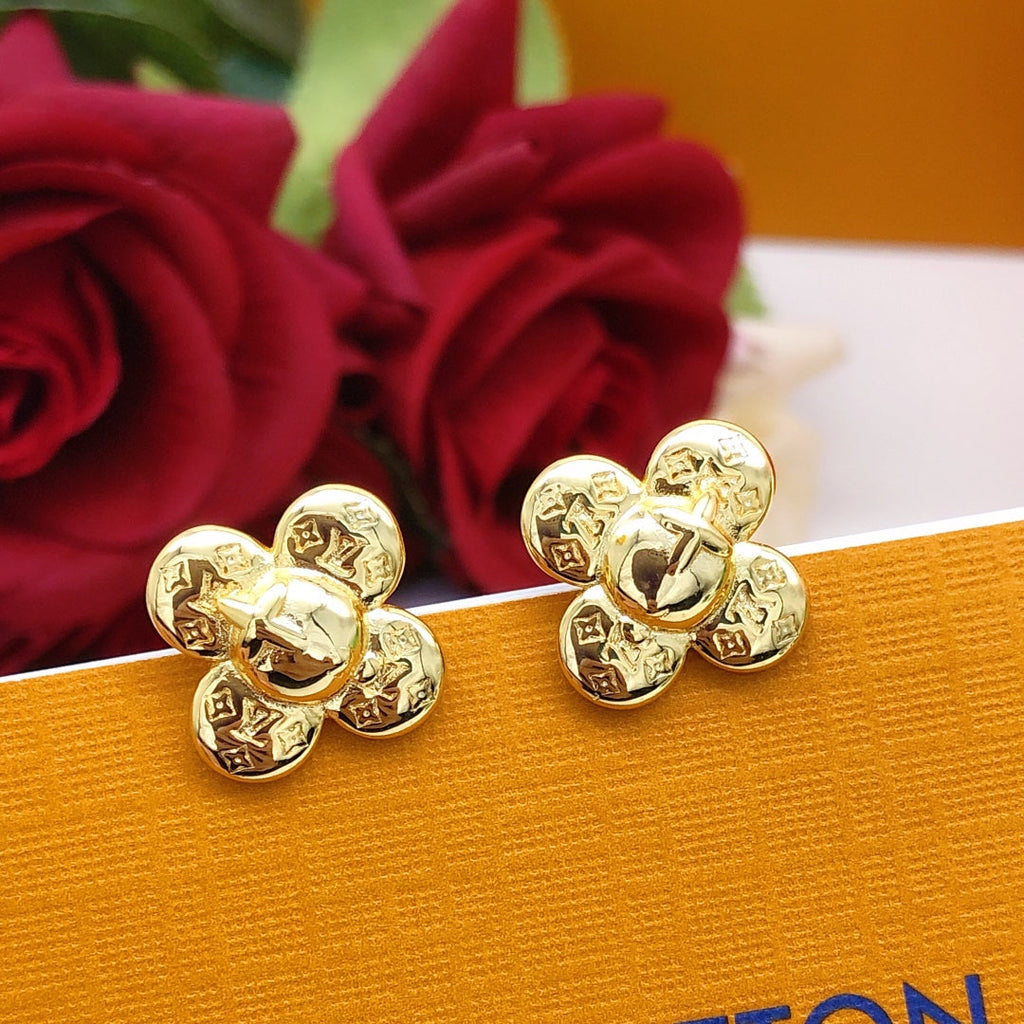 18K Louis Vuitton Vivienne Earrings