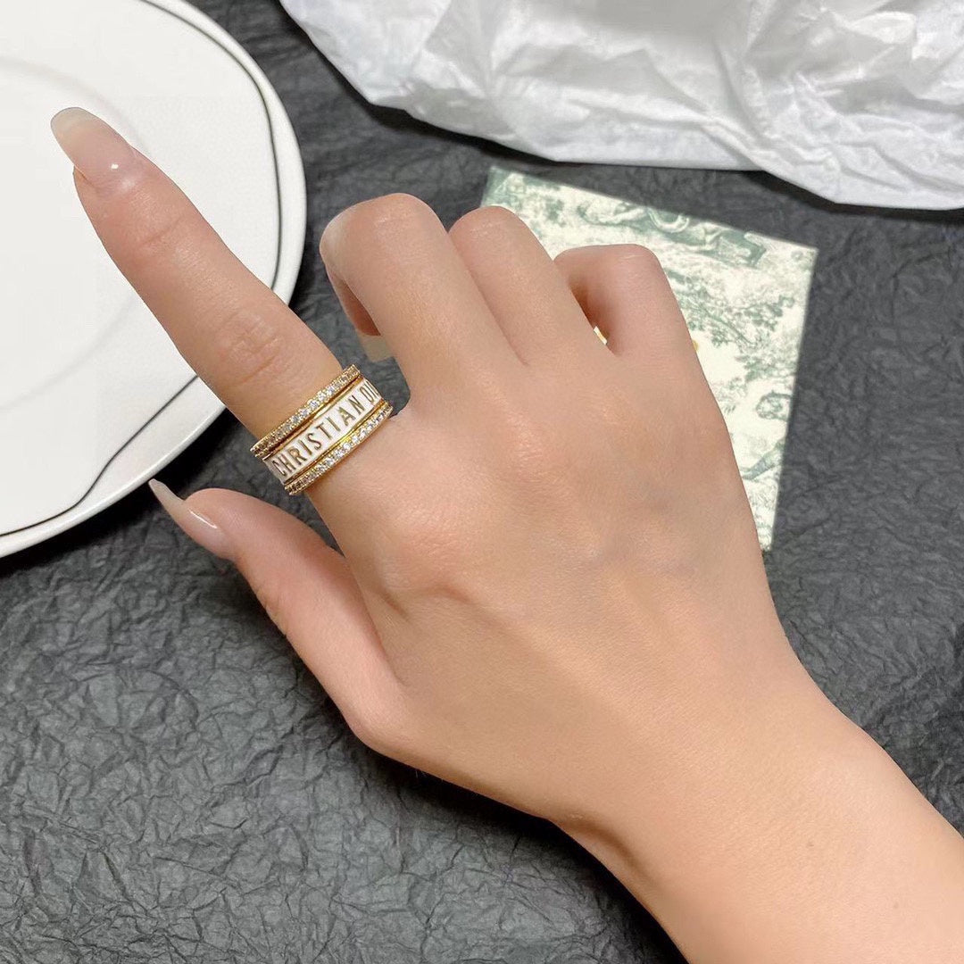 18K Dior Code Ring Set