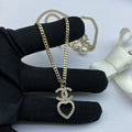 18K  Chanel Heart Chain Necklace