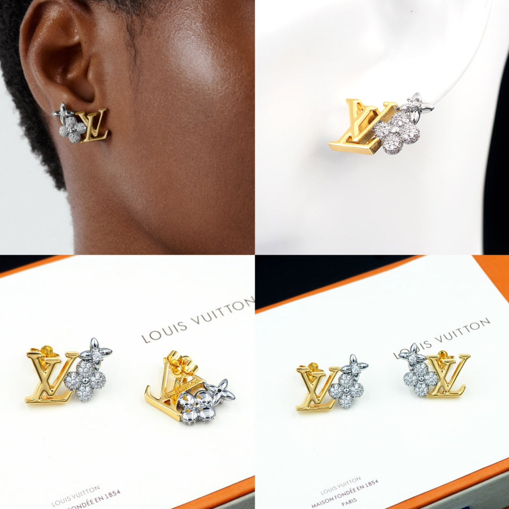 18K Louis Vuitton Gram Earrings