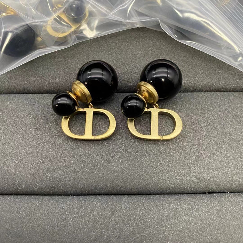 18K Petit Dior Pearl Earrings