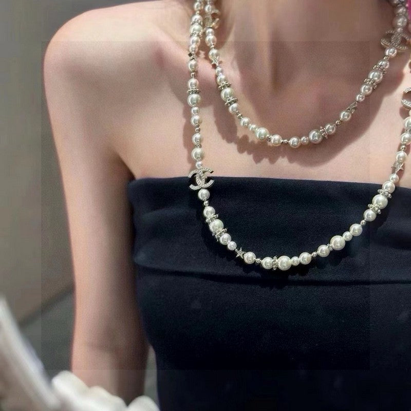 18K  Chanel 26C Long Pearl Necklace