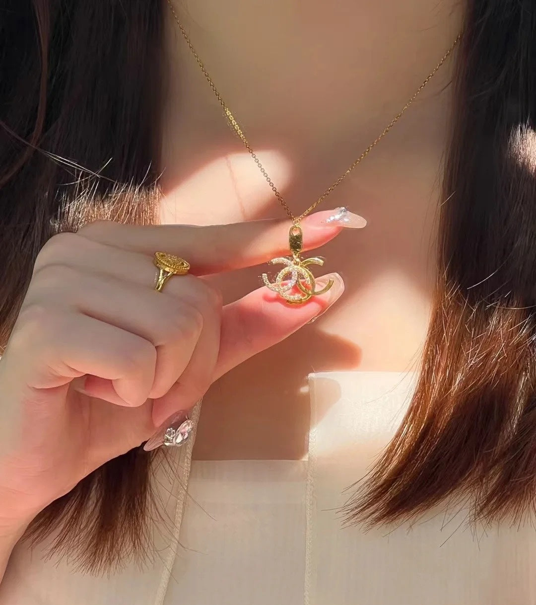 18K  Chanel Diamond Long Necklace