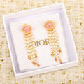 18K Petit Dior Tassel Earrings