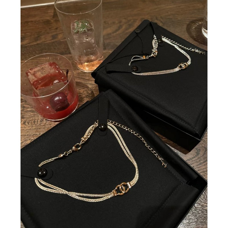 18K  Chanel Gold Choker Chain Necklace