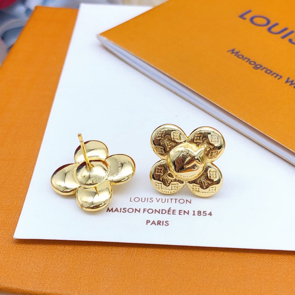 18K Louis Vuitton Vivienne Earrings
