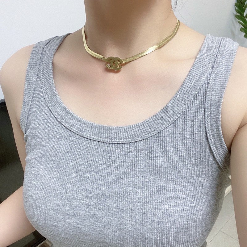 18K  Chanel Gold Choker Necklace