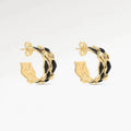 18K Louis Vuitton Leather Earrings
