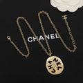 18K  Chanel Script Necklace