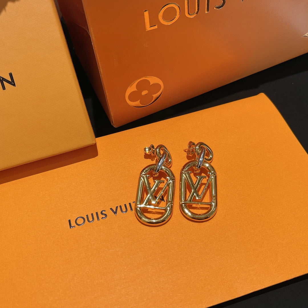 18K Louis Vuitton My Everyday Chain Earrings