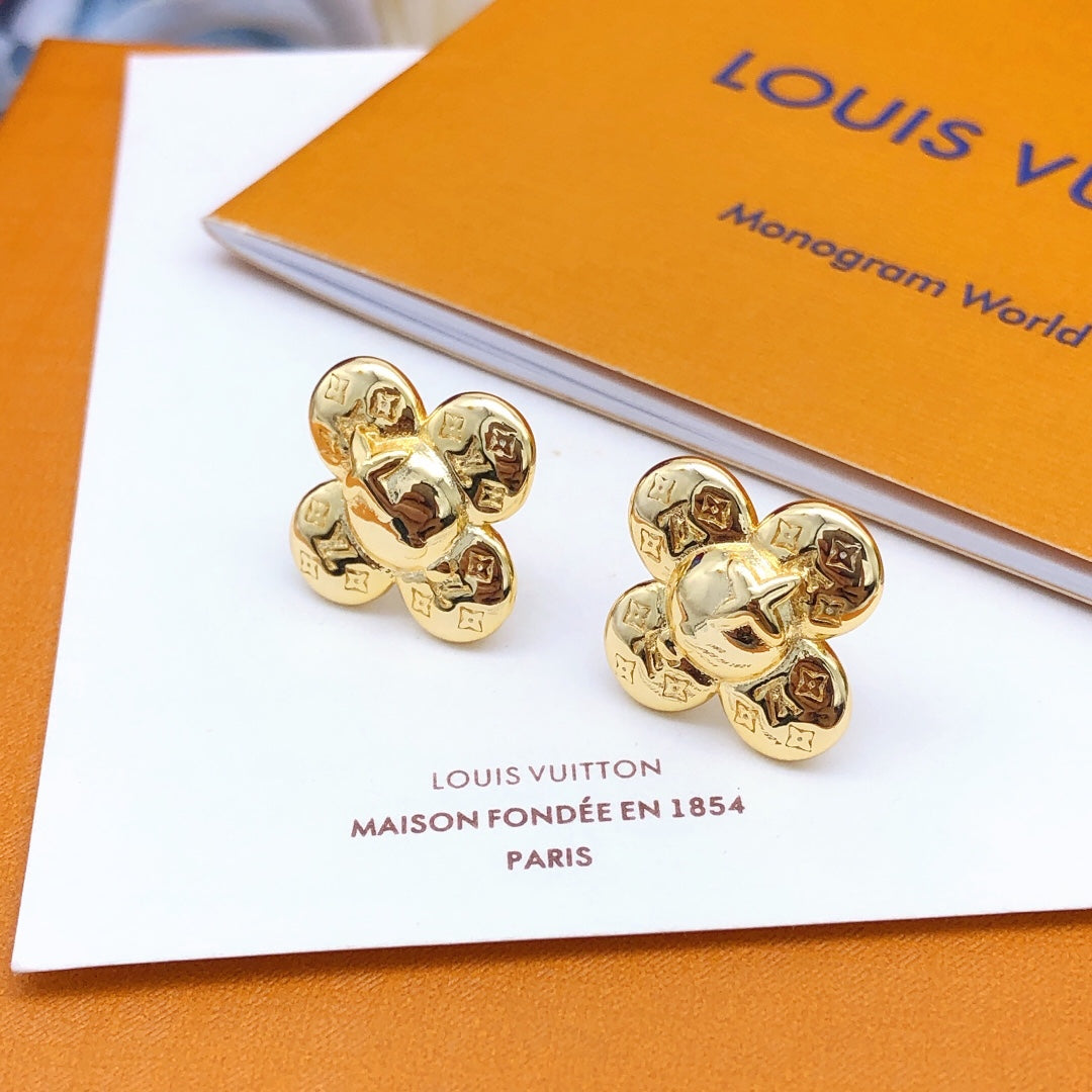 18K Louis Vuitton Vivienne Earrings