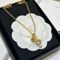 18K  Chanel 26P Grape Pearl Gold Necklace