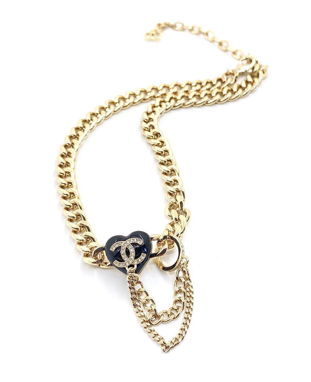 18K  Chanel Black Choker Necklace