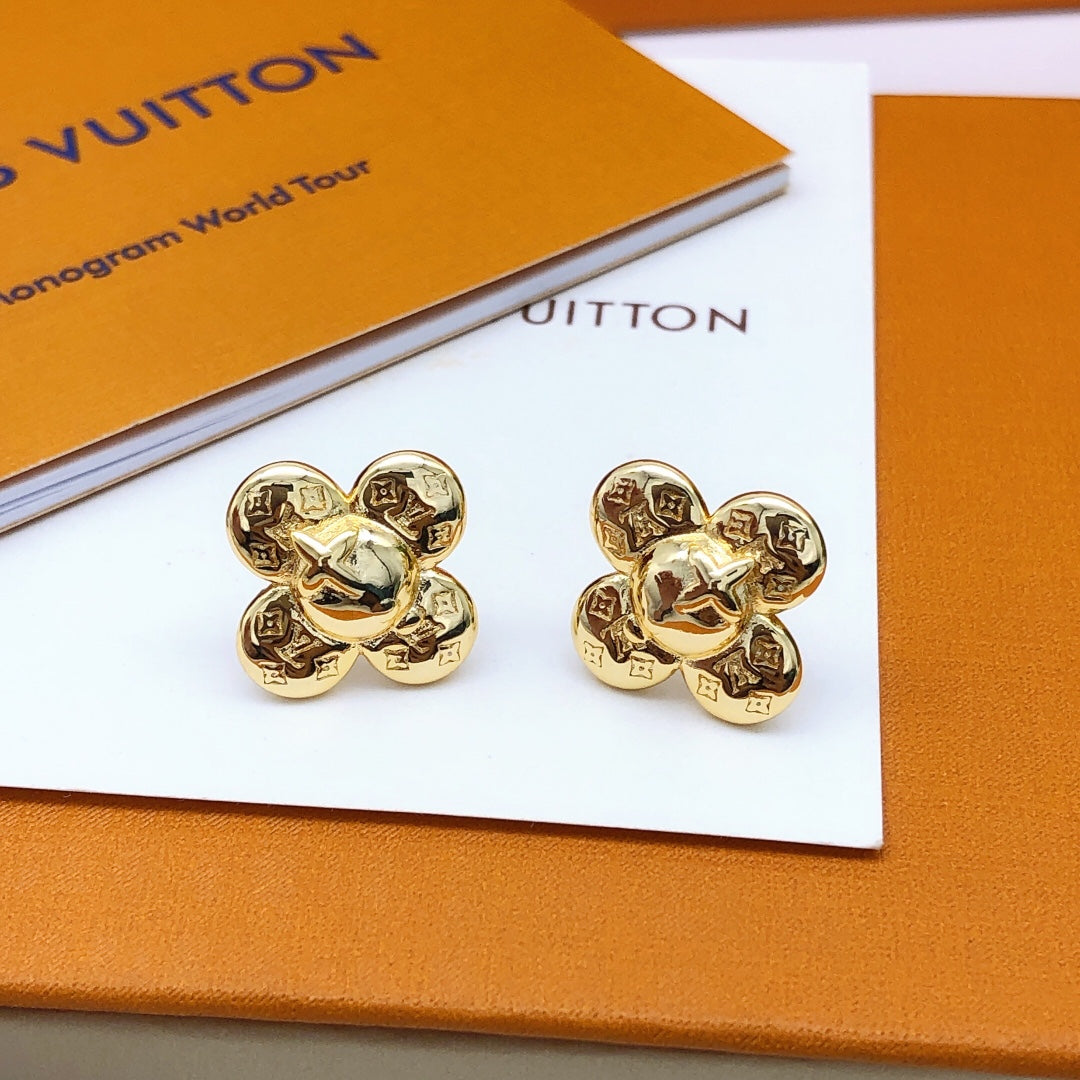 18K Louis Vuitton Vivienne Earrings