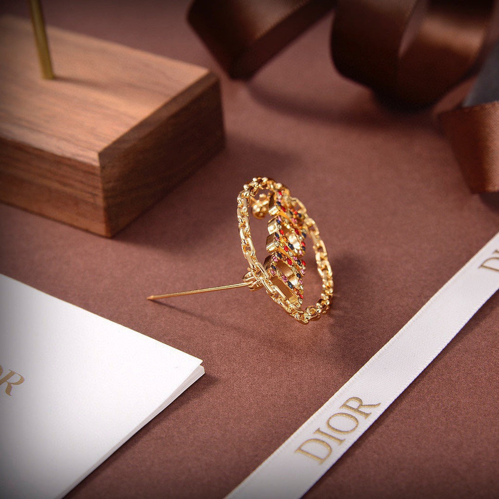 18K Dior Revolution Color Crystals Brooch