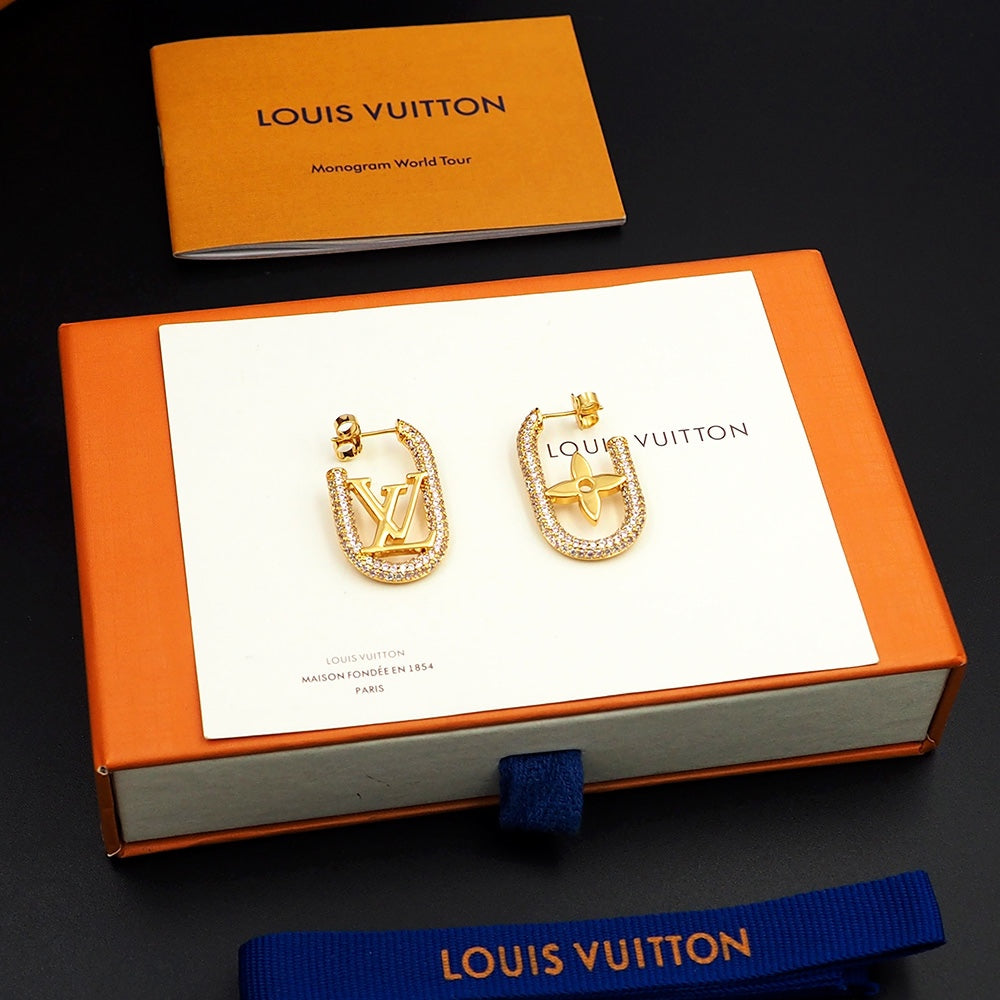 18K Louis Vuitton My Chain Earrings