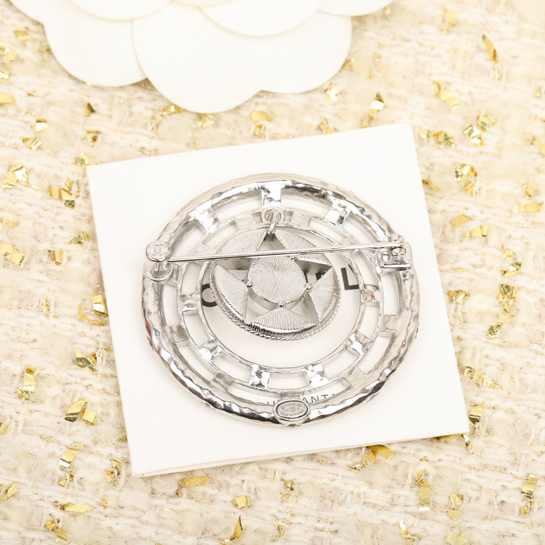 18K  Chanel Black Diamonds Brooch