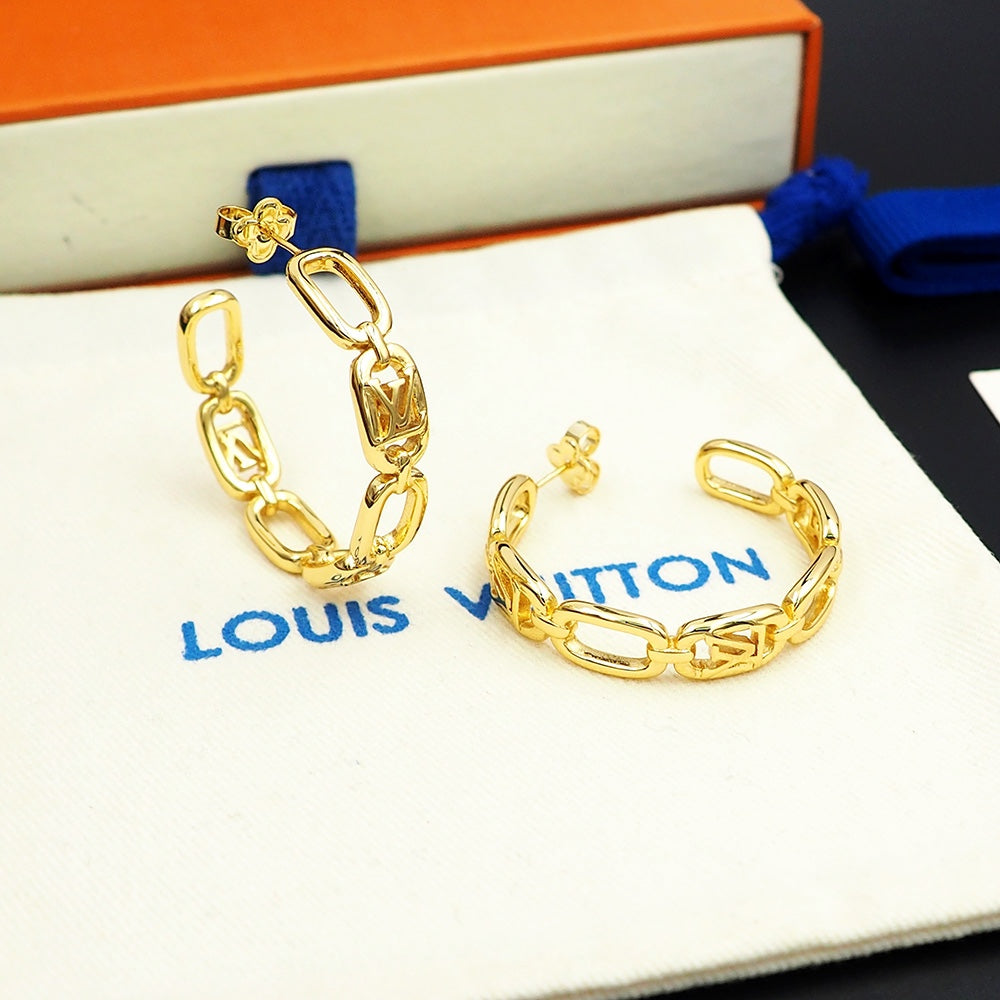 18K Louis Vuitton My Chain Earrings