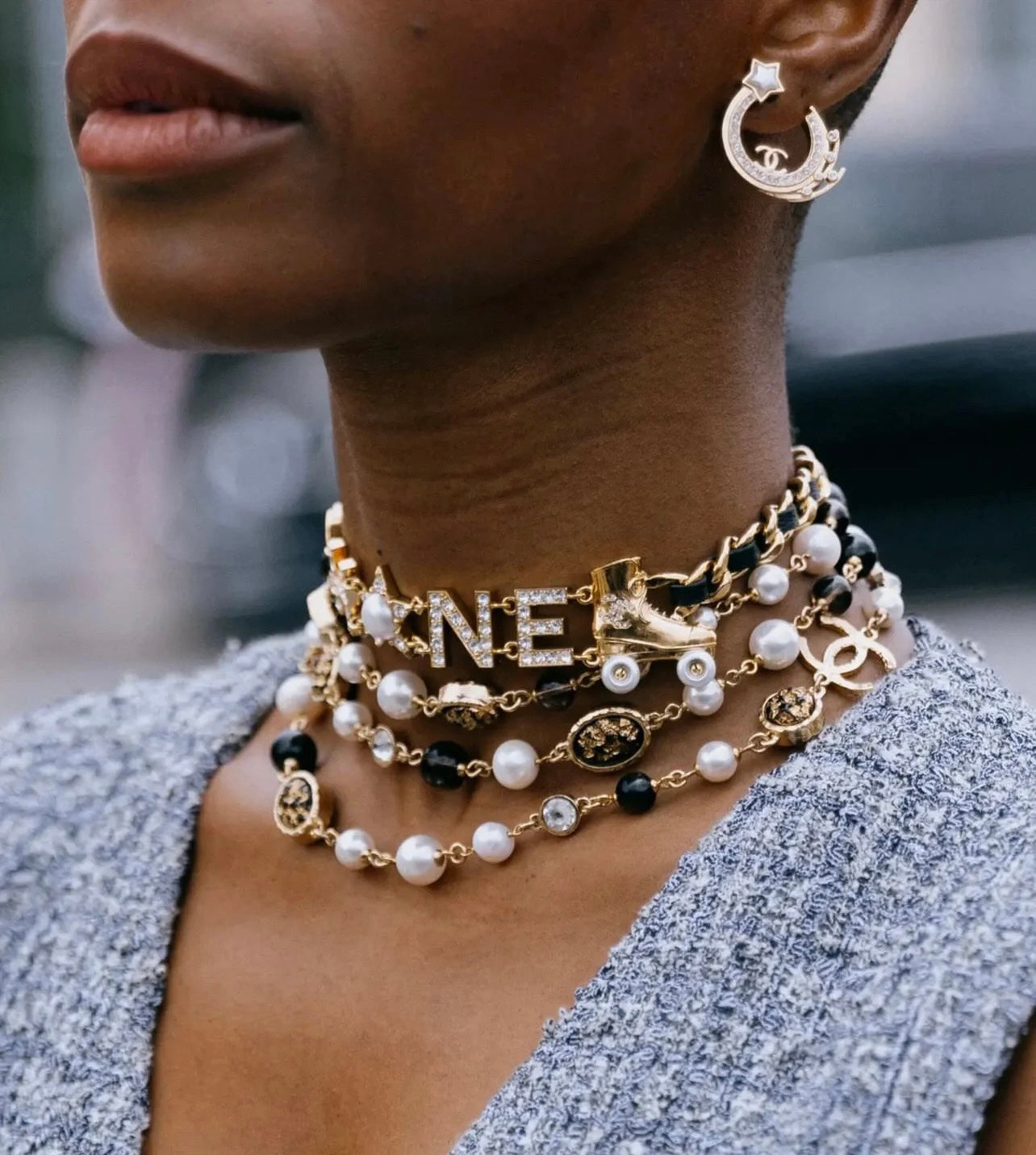 18K  Chanel 24B Long Pearls Necklace