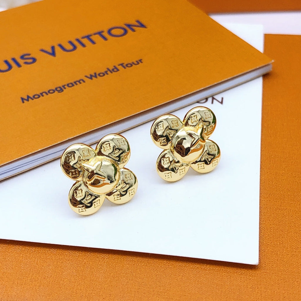 18K Louis Vuitton Vivienne Earrings