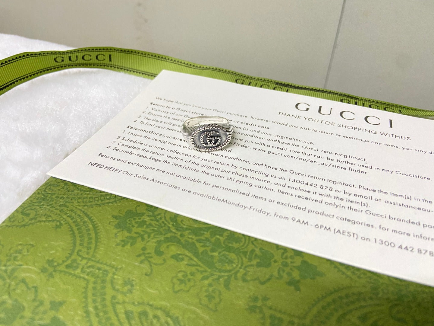 Double Gucci Marmont Pinky Ring