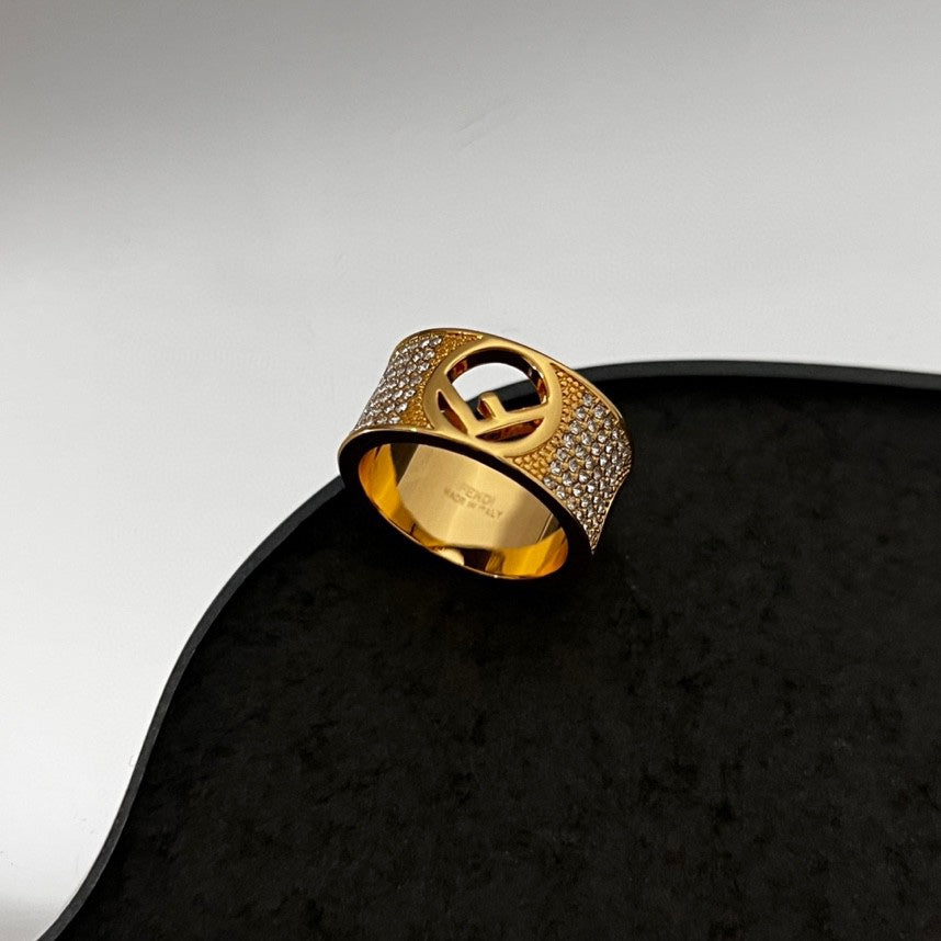 18K Fendi Is Wide Ring