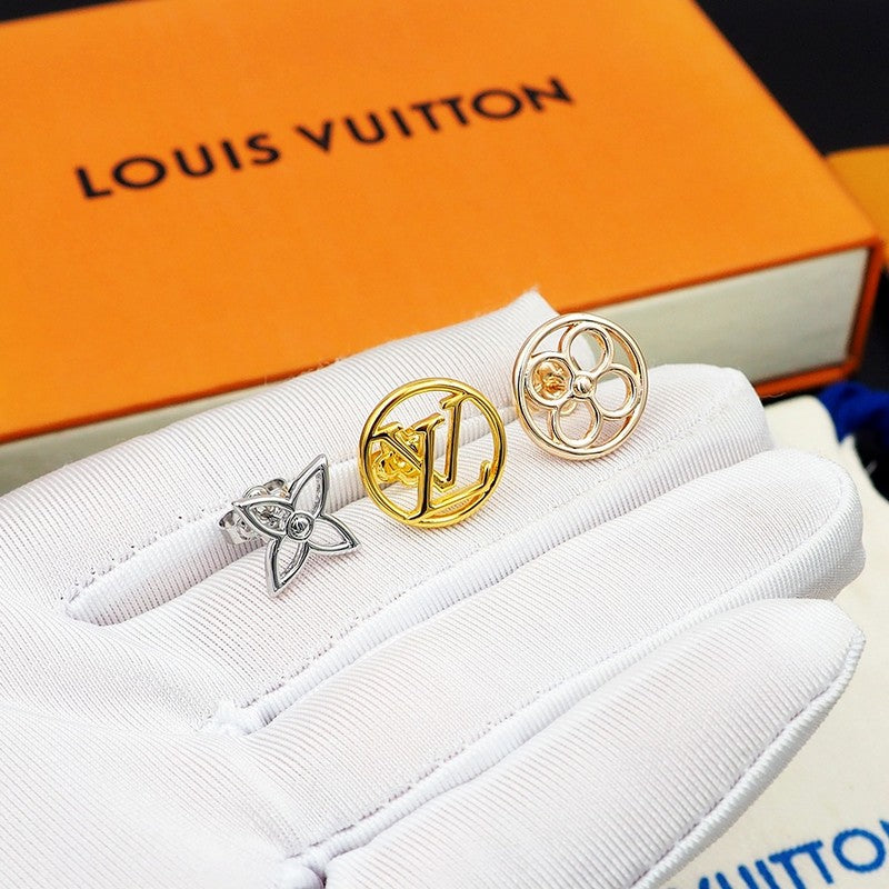 18K Louis Vuitton Lace Earrings