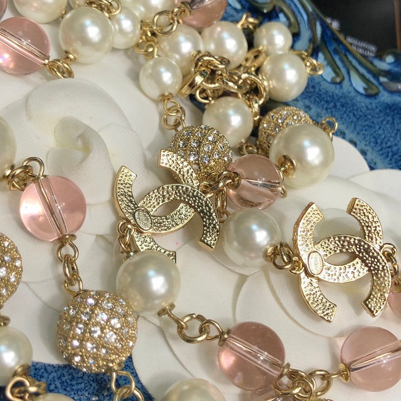 18K  Chanel Black Pearl Diamond Necklace