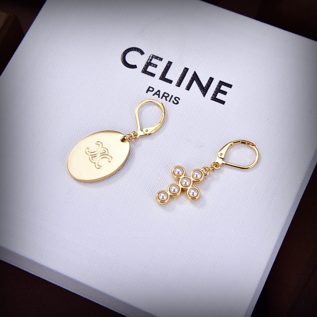 18K Celine Pearl Earrings