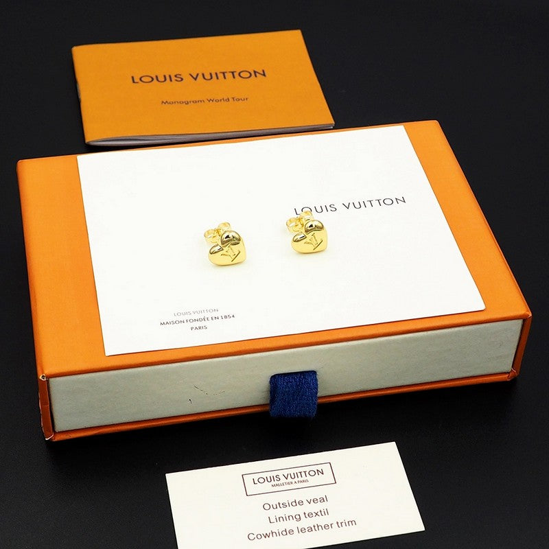 18K Louis Vuitton Heart Earrings