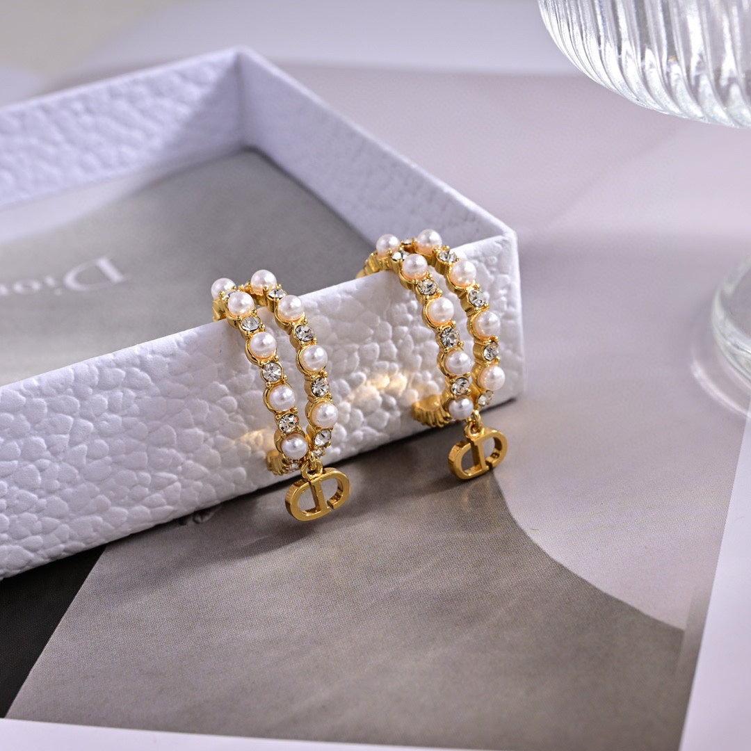 18K Petit Dior Treasure Earrings