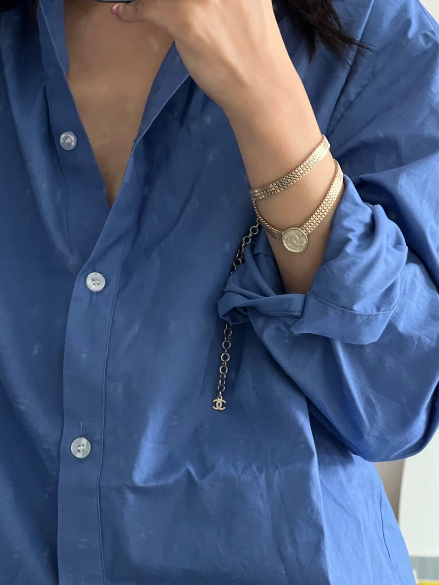 18K  Chanel Choker Chain Necklace