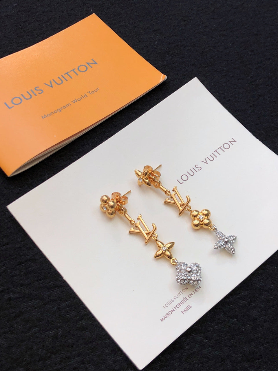 18K Louis Vuitton Monogram Earrings