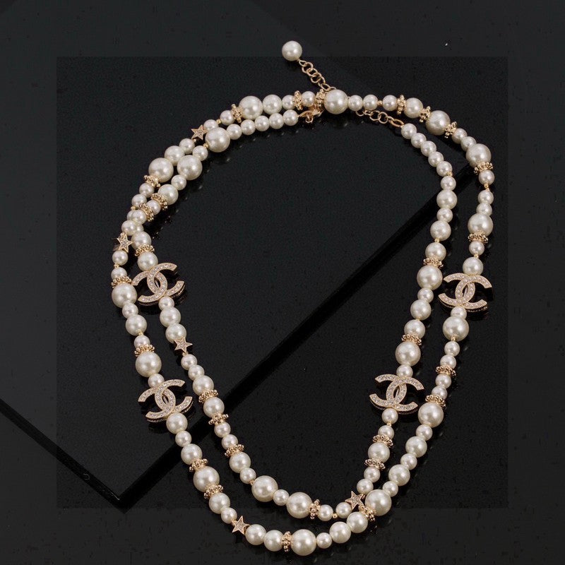 18K  Chanel 26C Long Pearl Necklace