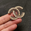 18K  Chanel Diamond Gold Brooch