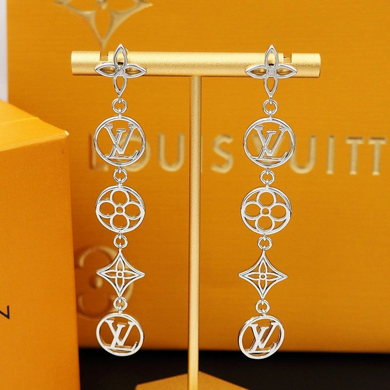 18K Louis Vuitton Lace Long Earrings