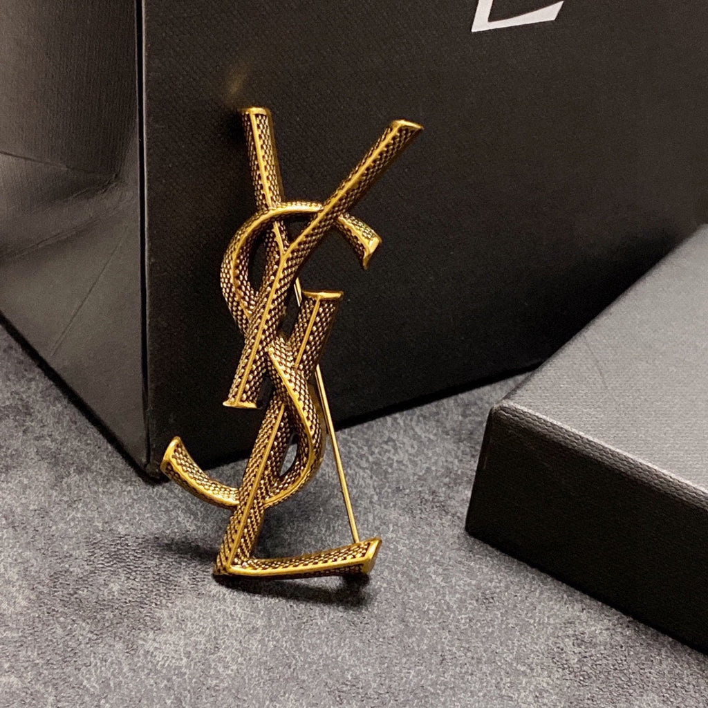 18K YSL Classic Brooch