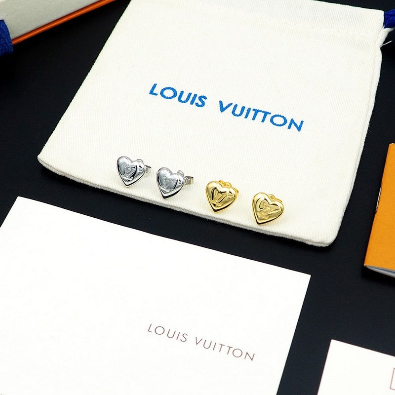 18K Louis Vuitton Heart Earrings